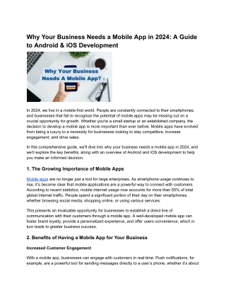 Why Your Business Needs a Mobile App in 2024_ A Guide to Android & iOS Development
