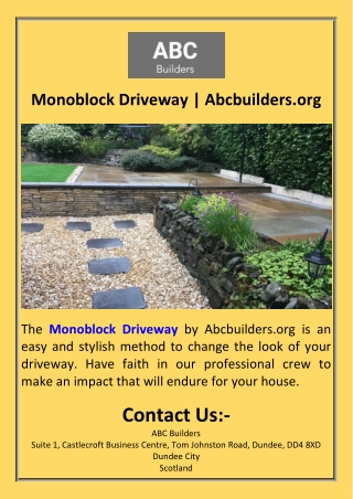 Monoblock Driveway  Abcbuilders.org