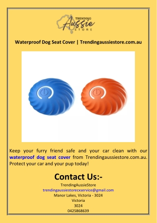 Waterproof Dog Seat Cover  Trendingaussiestore.com.au