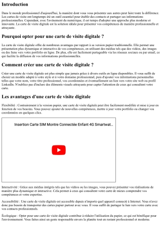 La carte de visite digitale : une solution moderne pour présenter vos compétence