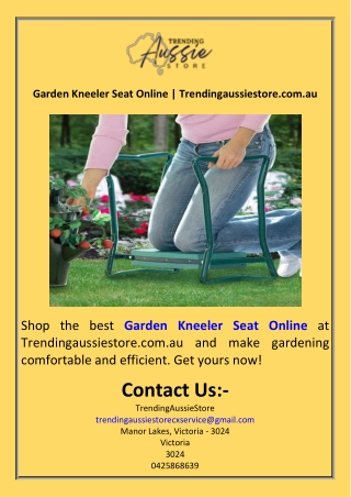 Garden Kneeler Seat Online  Trendingaussiestore.com.au