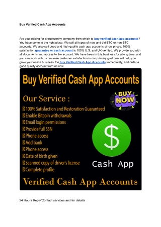 Buy Verified Cash App Accounts
