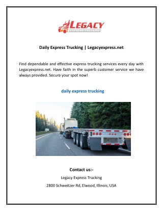 Daily Express Trucking  Legacyexpress.net