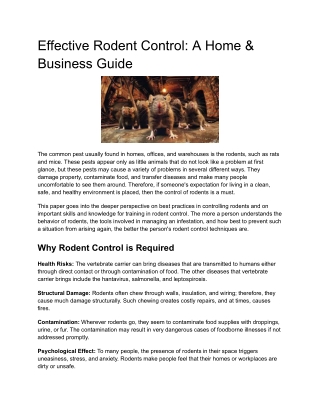 rodent control training