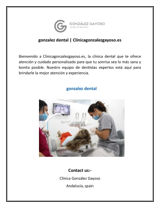 gonzalez dentalgonzalez dental  Clinicagonzalezgayoso.es