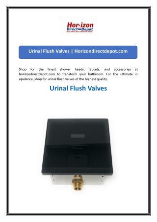 Urinal Flush Valves  Horizondirectdepot
