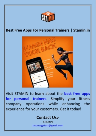 Best Free Apps For Personal Trainers  Stamin.in