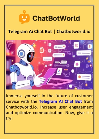 Telegram Ai Chat Bot  Chatbotworld.io