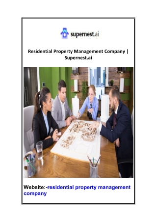 Residential Property Management Company | Supernest.ai