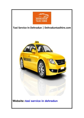taxi service in dehradun