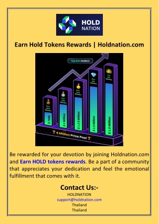 Earn Hold Tokens Rewards  Holdnation.com