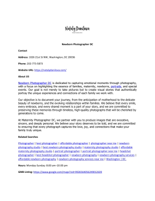 Newborn Photographer DC