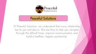 Expert Marriage and Family Counseling in Orange County - Peaceful Solutions