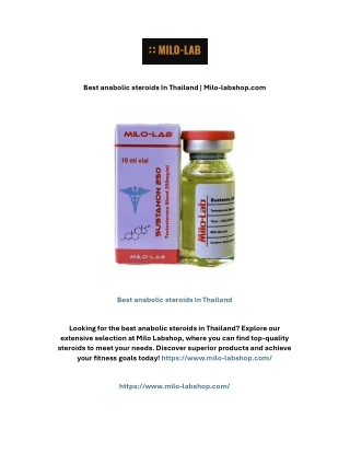 Best anabolic steroids In Thailand | Milo-labshop.com