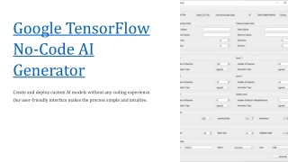 Google TensorFlow No-Code AI Generator