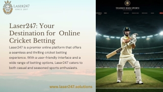 Stay Ahead of the Game with Laser247’s Online Cricket Betting Hub