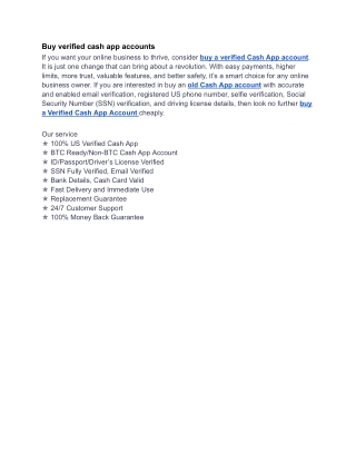 Buy verified cash app account usa