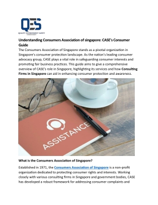 Understanding Consumers Association of singapore