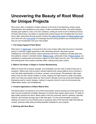 root wood