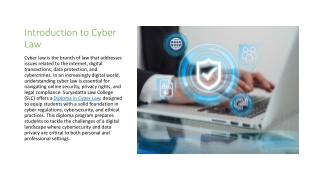 Understanding Cyber Law - A Comprehensive Guide to the Diploma in Cyber Law