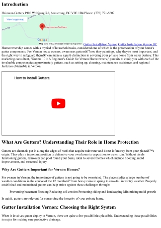 Gutters one hundred and one: A Beginner's Guide for Vernon Homeowners