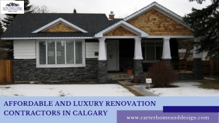 Affordable and Luxury Renovation Contractors in Calgary