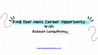 Achieve Your Dream Healthcare Role with Zidaan Consultancy