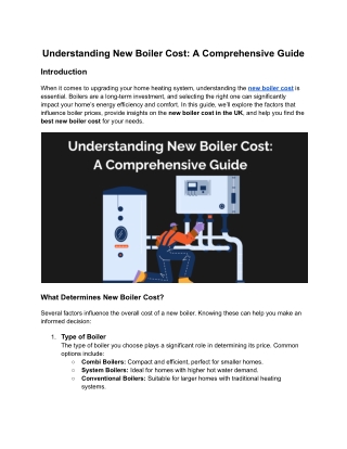 Understanding New Boiler Cost_ A Comprehensive Guide