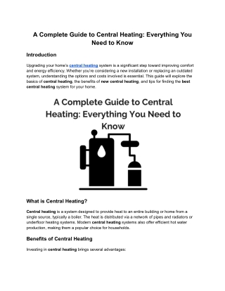 A Complete Guide to Central Heating_ Everything You Need to Know