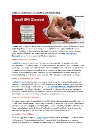 Tadalafil 20MG (Chewable)