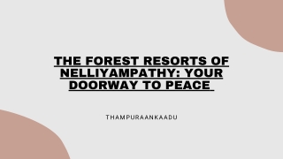 nelliyampathy forest resorts