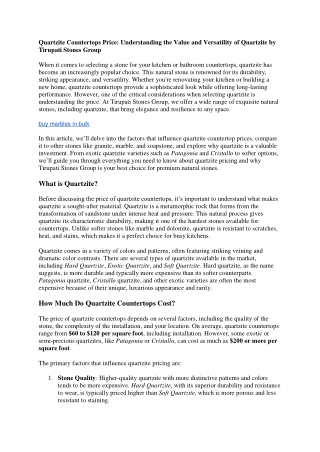 Granite Stone for Sale - Tirupati Stones Group