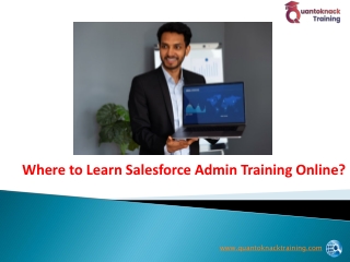 Where to Learn Salesforce Admin Training Online