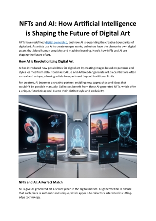 NFTs and AI-How Artificial Intelligence is Shaping the Future of Digital Art