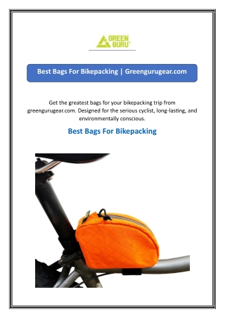 Best Bags For Bikepacking  Greengurugear (1)