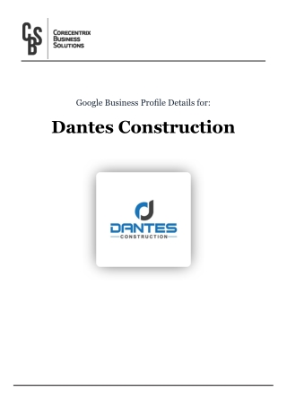 Dantes Construction