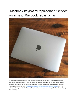 ​​Macbook keyboard replacement service oman