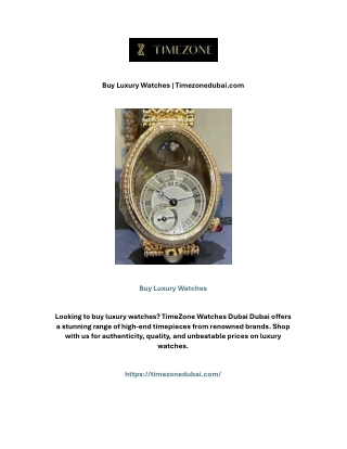 Buy Luxury Watches | Timezonedubai.com