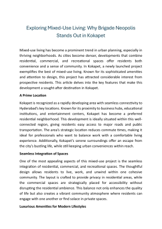 Brigade Neopolis Reviews | Insights from Homebuyers & Experts