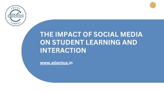 How is social media impacting student learning and interaction?