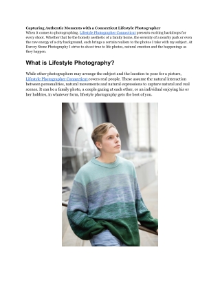 Lifestyle Photography Connecticut –Storytelling Through Every Shot