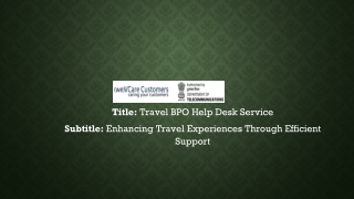 Travel Bpo Help Desk Service