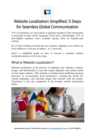 Website Localization Simplified: 5 Steps for Seamless Global Communication
