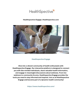 Healthspective Engage | Healthspective.com