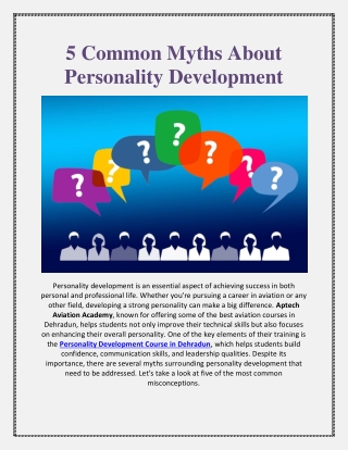 5 Common Myths About Personality Development