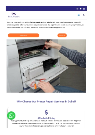 Trusted Printer Technician in Sharjah for Reliable Service and Repairs