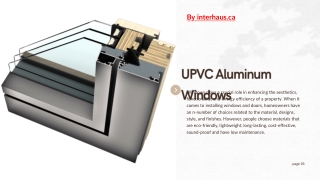 Why Choose UPVC Aluminum Windows in Your Home