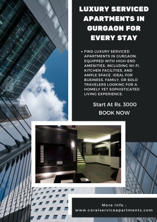 Luxury Serviced Apartments in Gurgaon for Every Stay