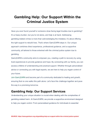 Gambling Help_ Our Support Within the Criminal Justice System