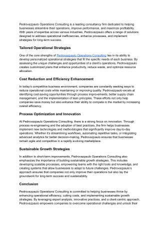 Streamlining Success_ How Pedrovazpaulo Operations Consulting Enhances Business Efficiency
